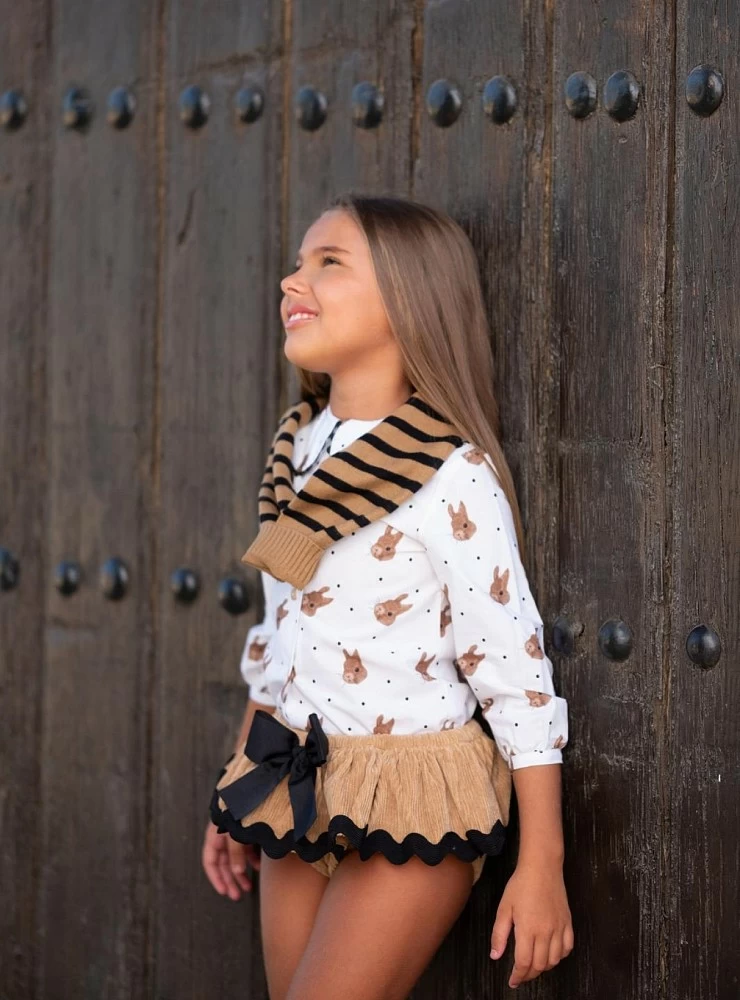 3-piece set for girls from the Rabbit collection by Mon Petit Bonbon