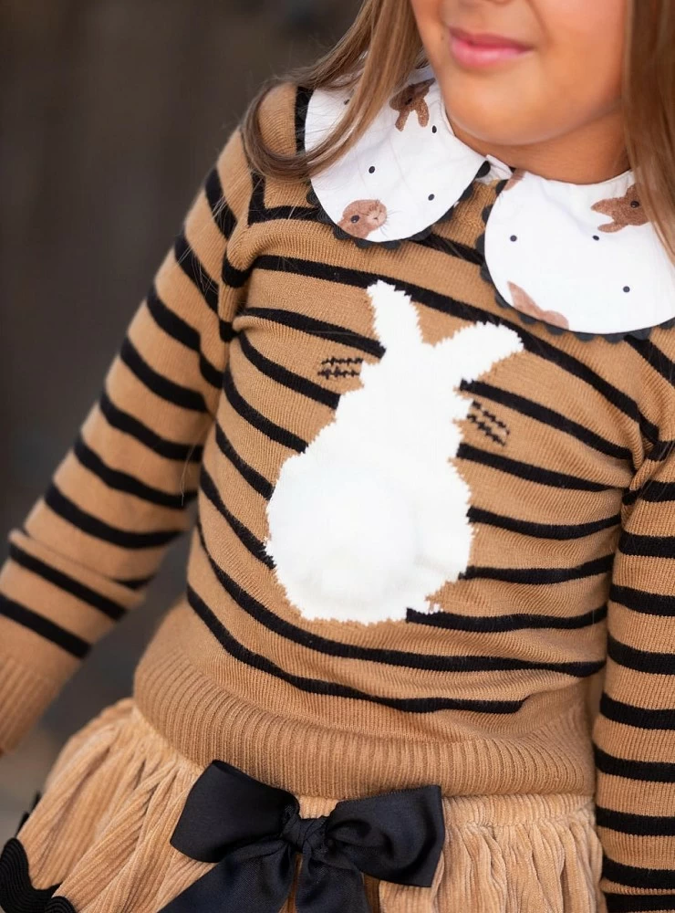 3-piece set for girls from the Rabbit collection by Mon Petit Bonbon