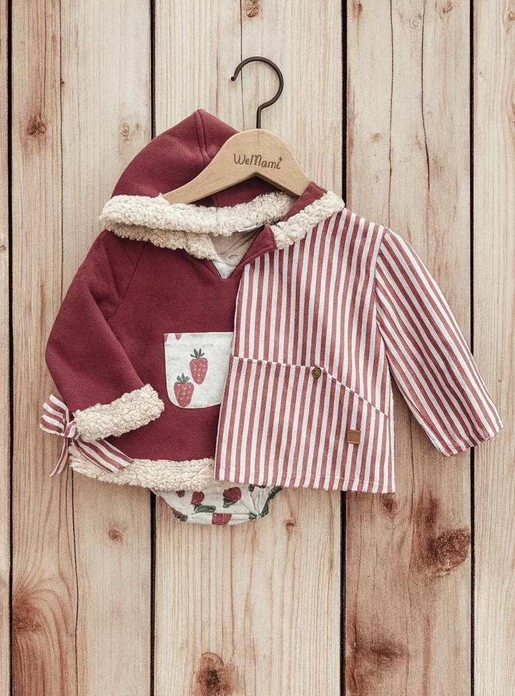 3-piece set for girls. Strawberries by José Varón