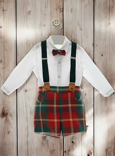 4-piece set for boys, Tartan collection