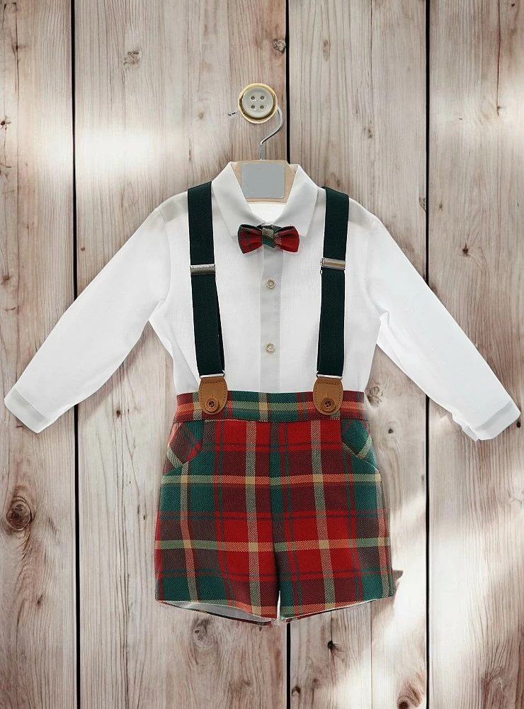 4-piece set for boys, Tartan collection