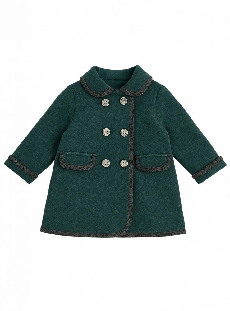 Abrigo Austriaca para niño color verde botella