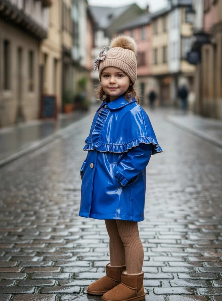 Abrigo de charol con capa desmontable de La Martinica