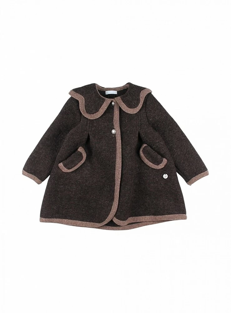 Abrigo para niña tipo Austriaca marrón de Foque