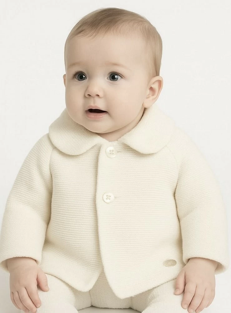 Abrigo unisex especial ceremonia. Color beige