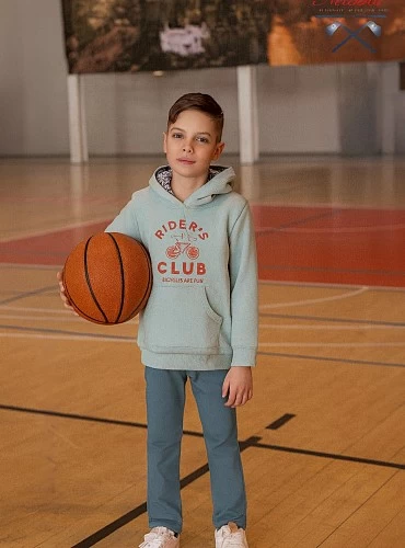 Aqua green sweatshirt for boys