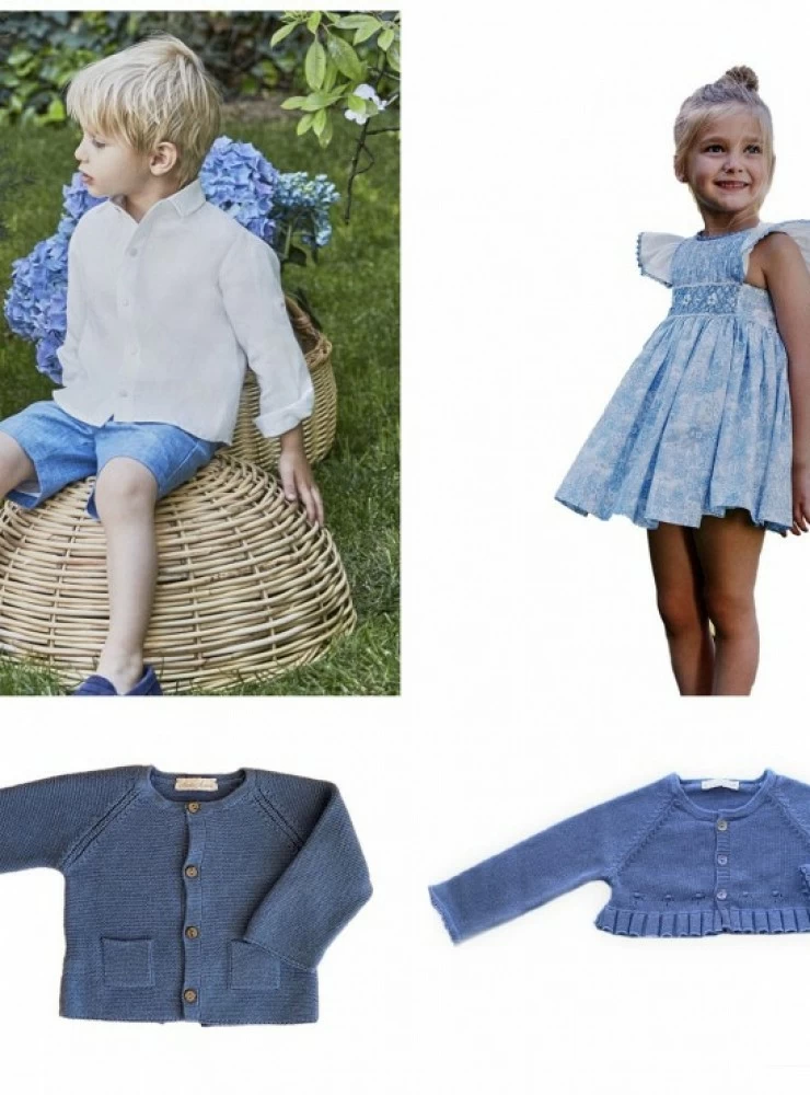 Azul Melange. El nuevo color de moda. Niño o niña. 