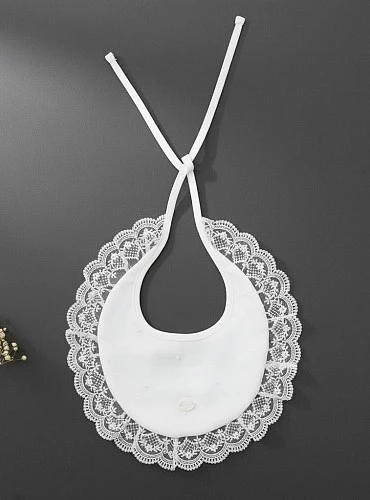 Babero unisex para bautizo colección Victoria