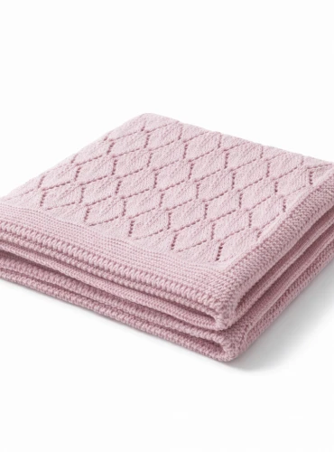 Baby blanket for first outfits in summer knit. Two colors