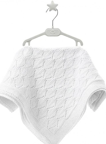 Baby blanket for first outfits in summer knit. Two colors
