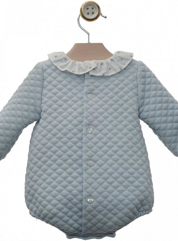 Baby blue padded romper Cristal Collection
