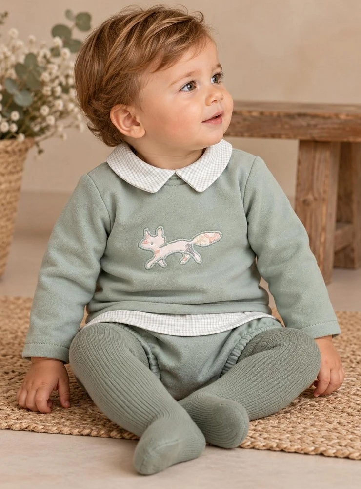 Baby Boy Green Sweater and Shorts Set – Bosco