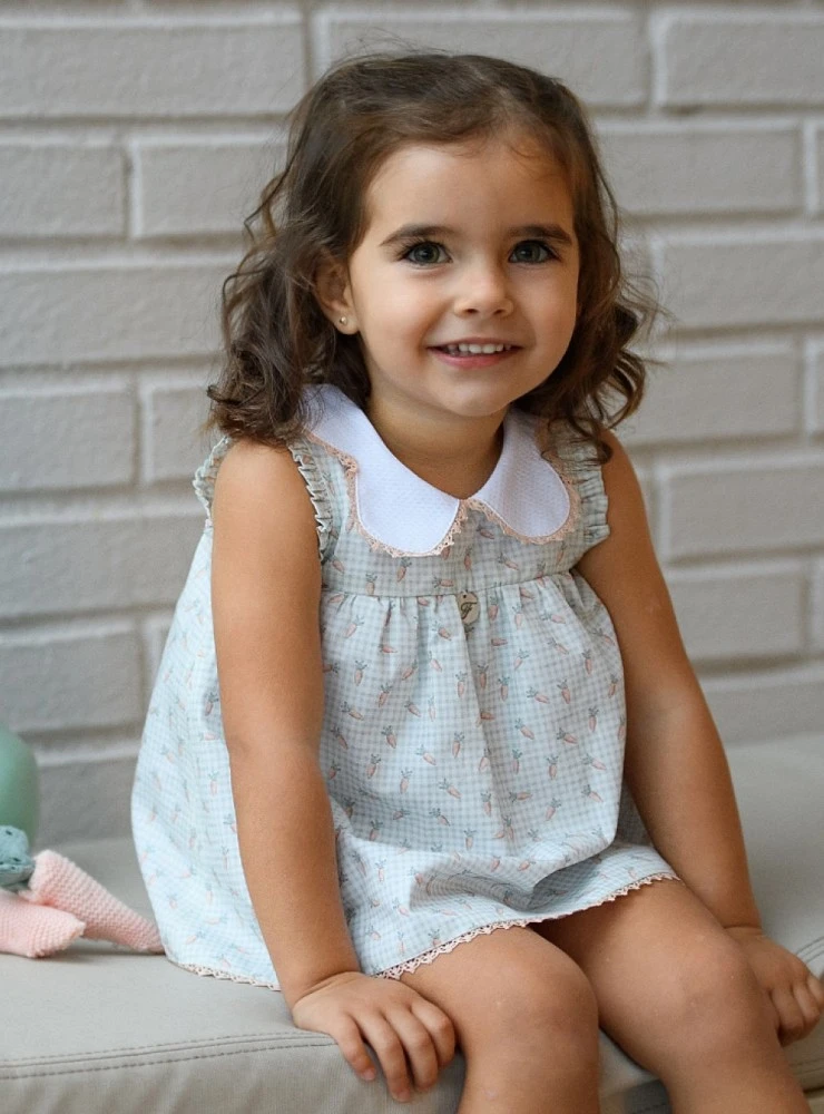 Baby dress and bloomers set, Carrot Collection