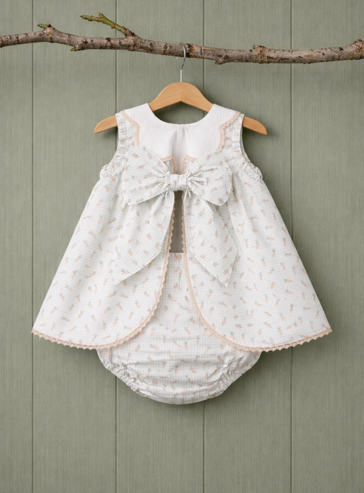 Baby dress and bloomers set, Carrot Collection