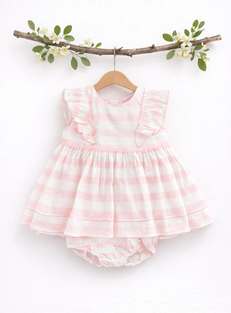 Baby dress and linen bloomers from the Cup Cake collection