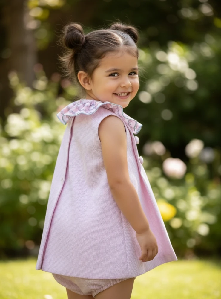 Baby dress and panties from the Strawberry and Cream collection