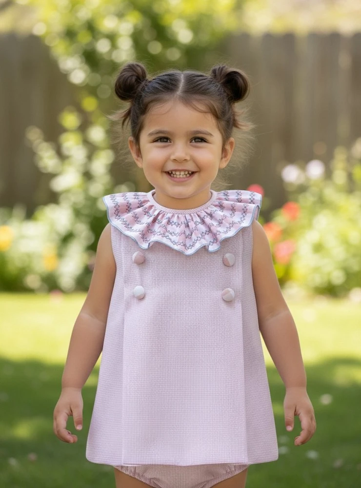 Baby dress and panties from the Strawberry and Cream collection