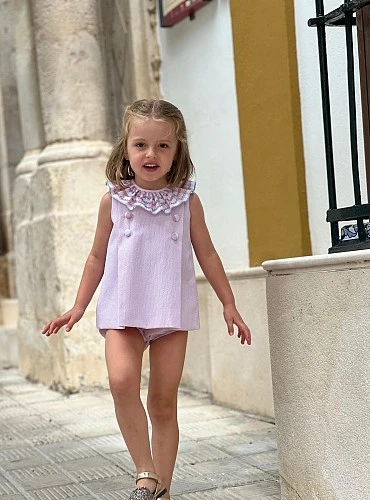 Baby dress and panties from the Strawberry and Cream collection