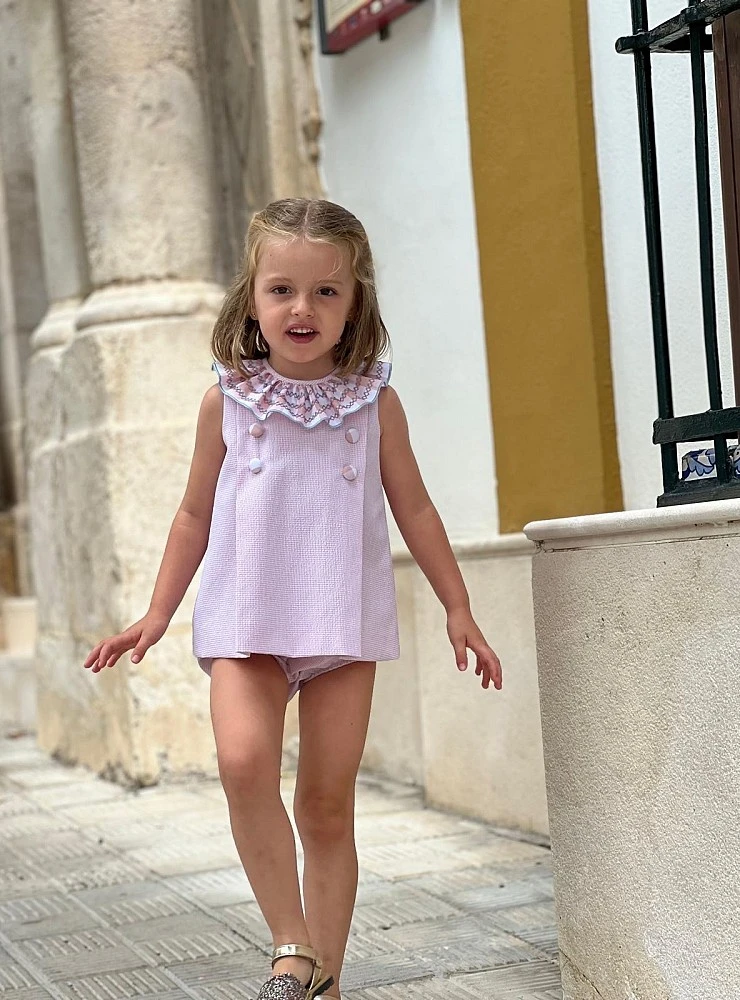 Baby dress and panties from the Strawberry and Cream collection