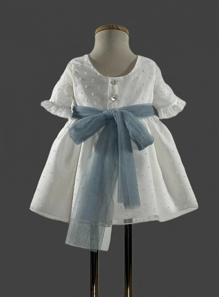 Baby dress in tulle plumeti in three colors. Nymph Collection