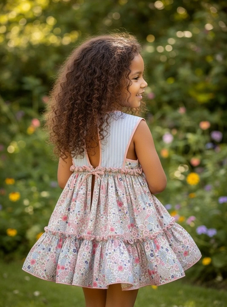 Baby dress with bloomers and sweater, Fauna Collection