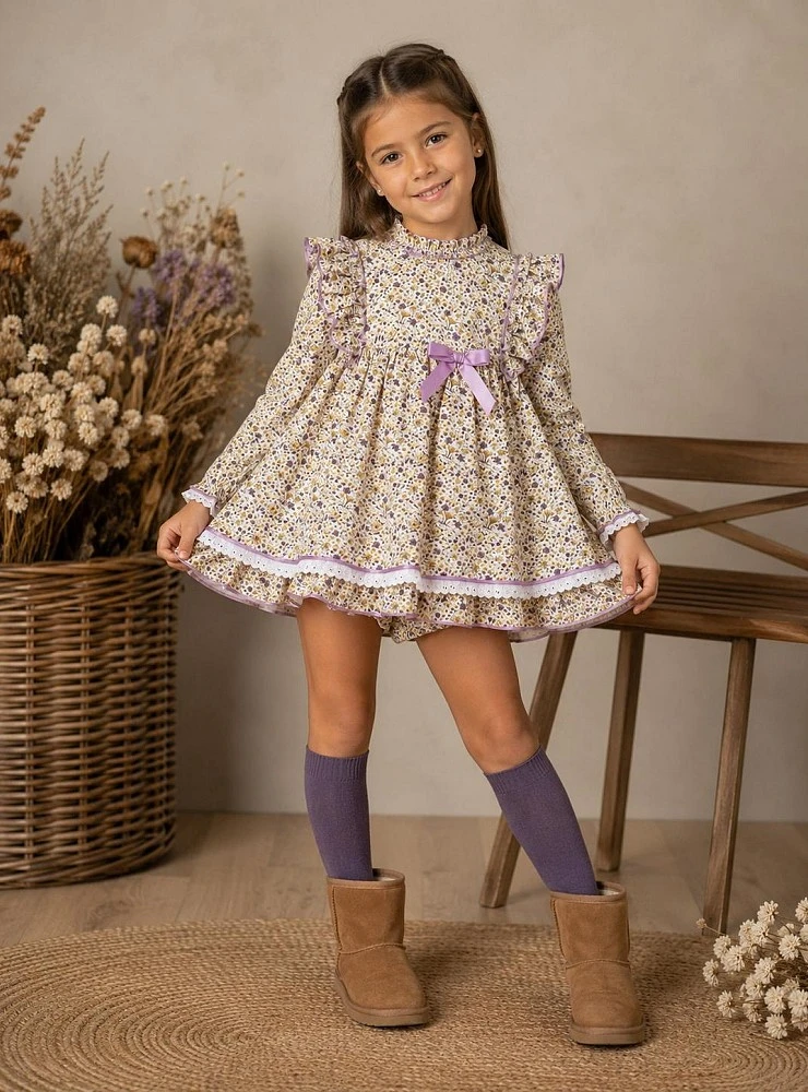 Baby dress with bloomers and sweater. Lolittos Sprout Collection