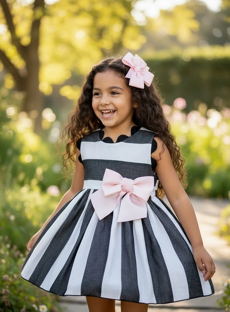 Baby dress with bloomers and sweater. Onyx Collection