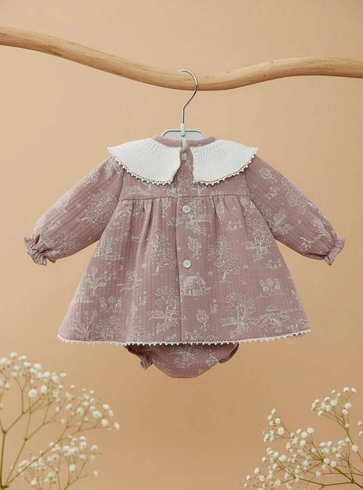 Baby girl outfit with romper and bloomers | Freya Collection