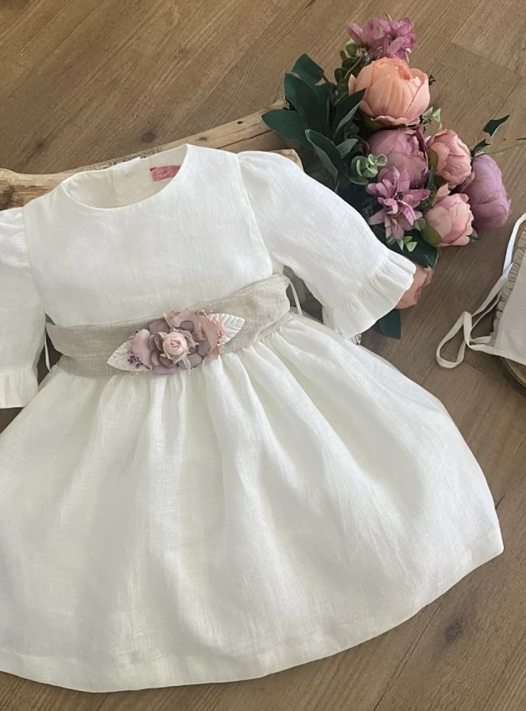 Baby girl set. Dress and hood. Three colors