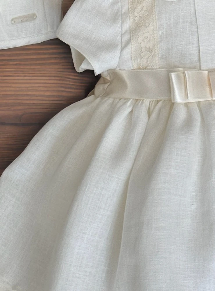 Baby Girl's Linen Dress with Hood - Sweet Collection