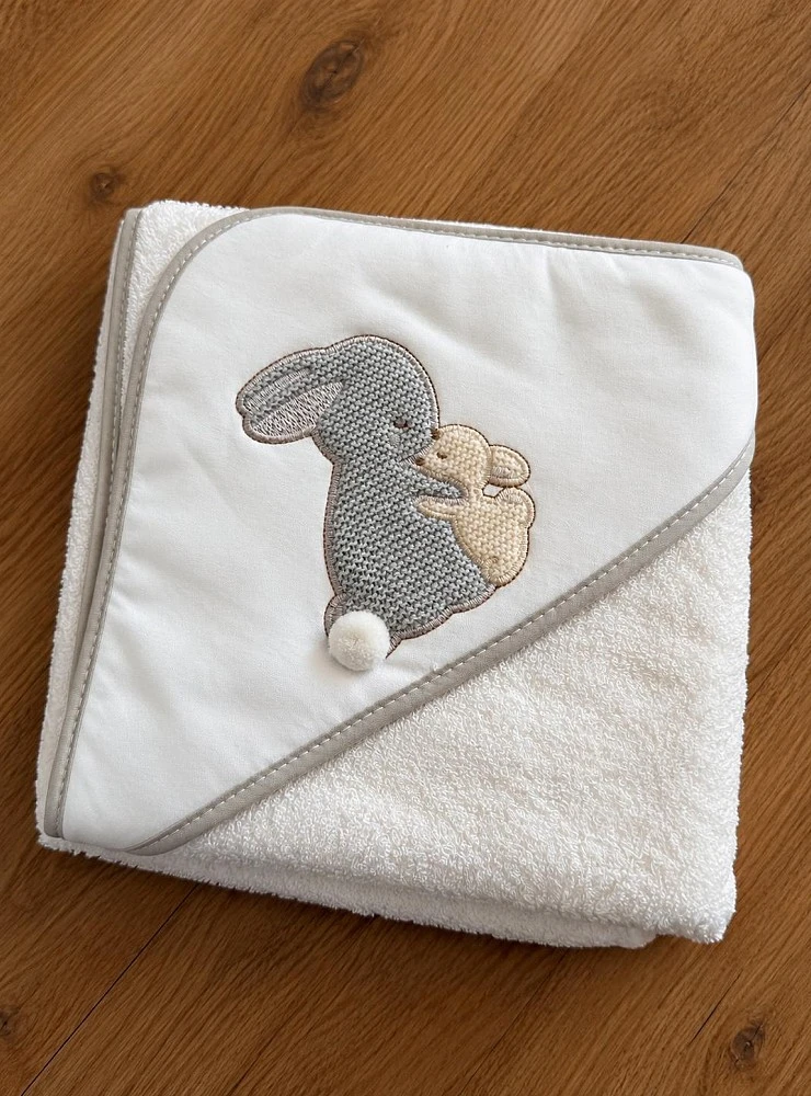 Baby Hooded Bath Towel 80x80 cm | 100% Cotton