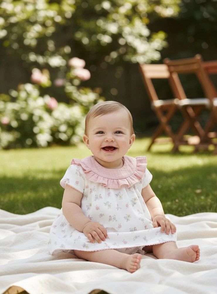 Baby Jesus set with bonnet and bloomers, Provencal Collection
