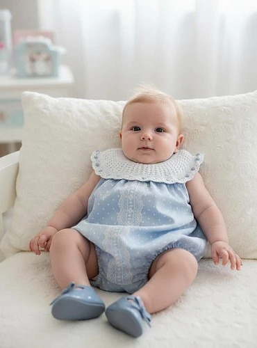 Baby romper. Perfect for christening or special occasions.
