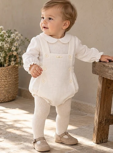 Baby set with overalls and long-sleeved blouse – Ámbar collection