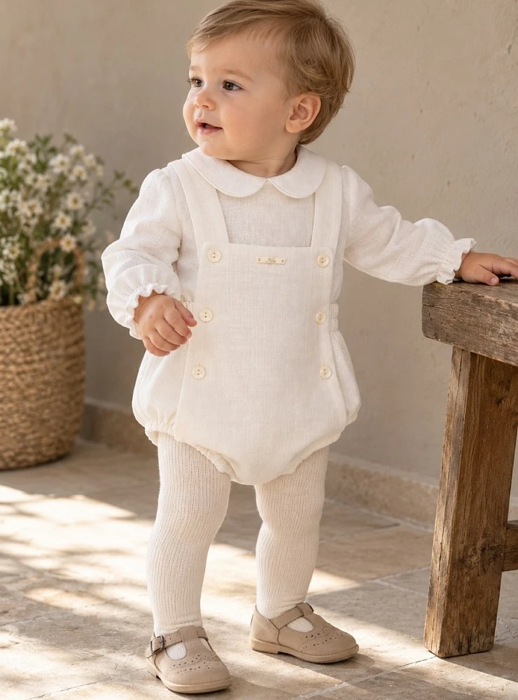 Baby set with overalls and long-sleeved blouse – Ámbar collection