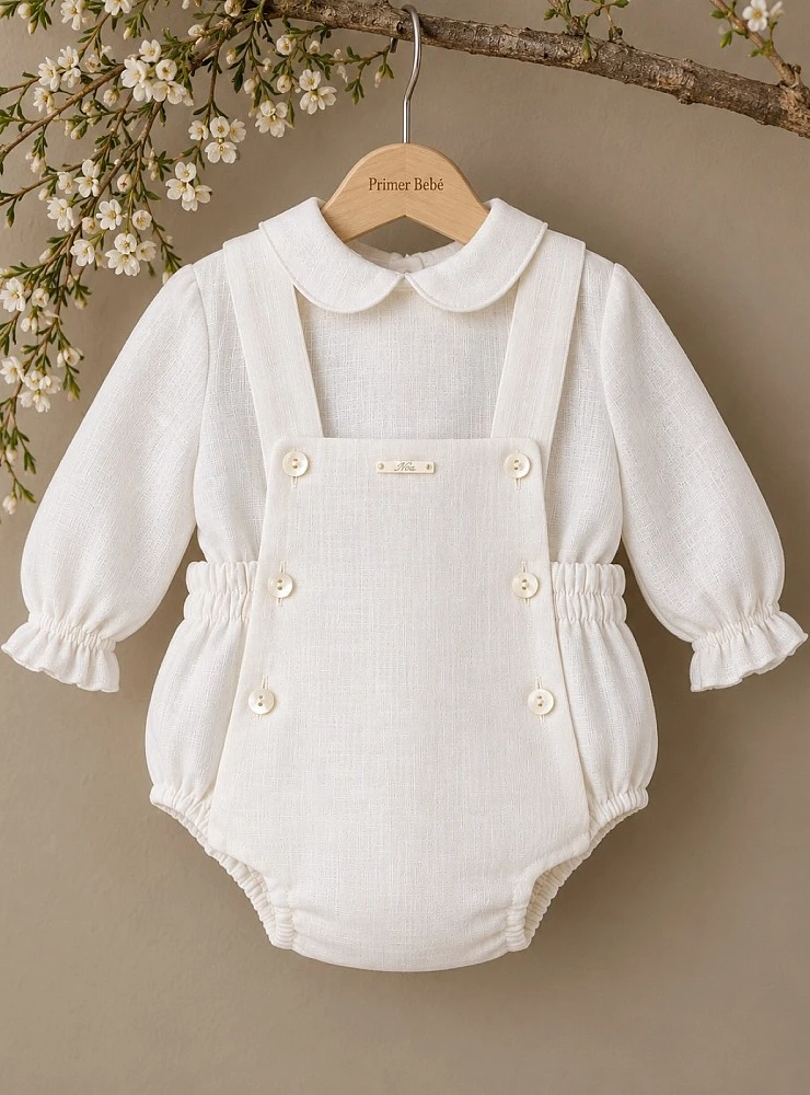 Baby set with overalls and long-sleeved blouse – Ámbar collection