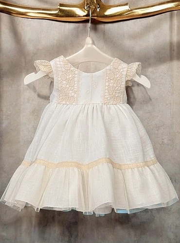 Baby's formal dress in linen muslin | Cher Collection