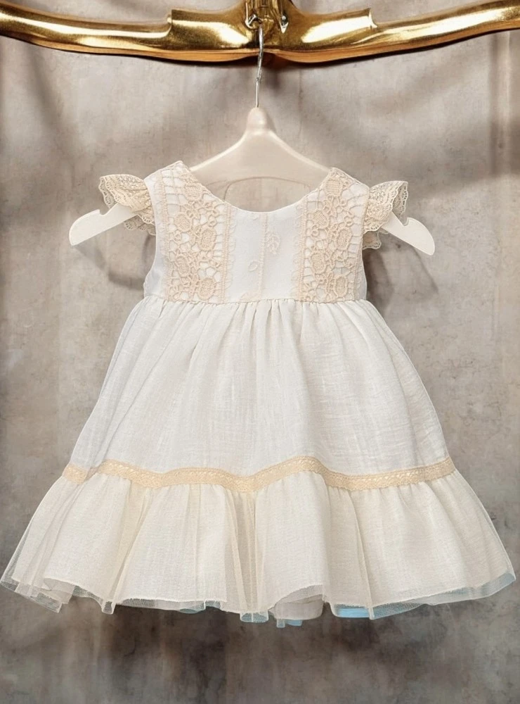 Baby's formal dress in linen muslin | Cher Collection