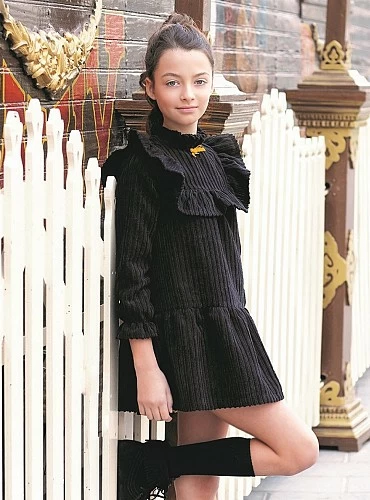 Black corduroy dress Casilda collection