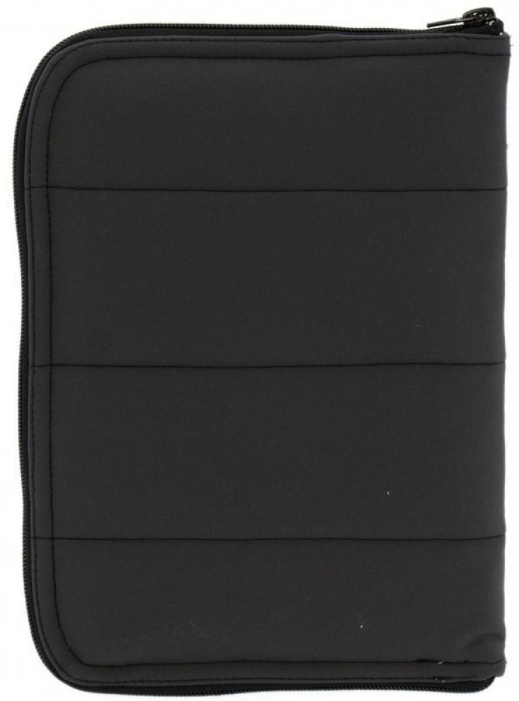 Black padded document holder