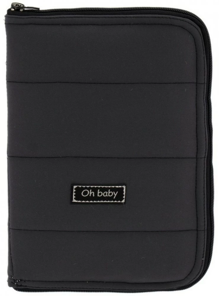 Black padded document holder