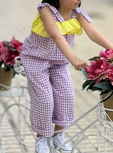 Blackberry Gingham jumpsuit by Lililu