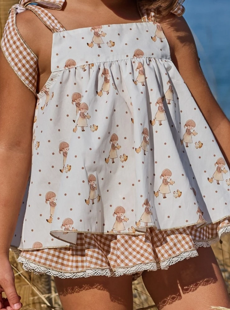 Blouse and briefs set from the Mini Martinicas Collection