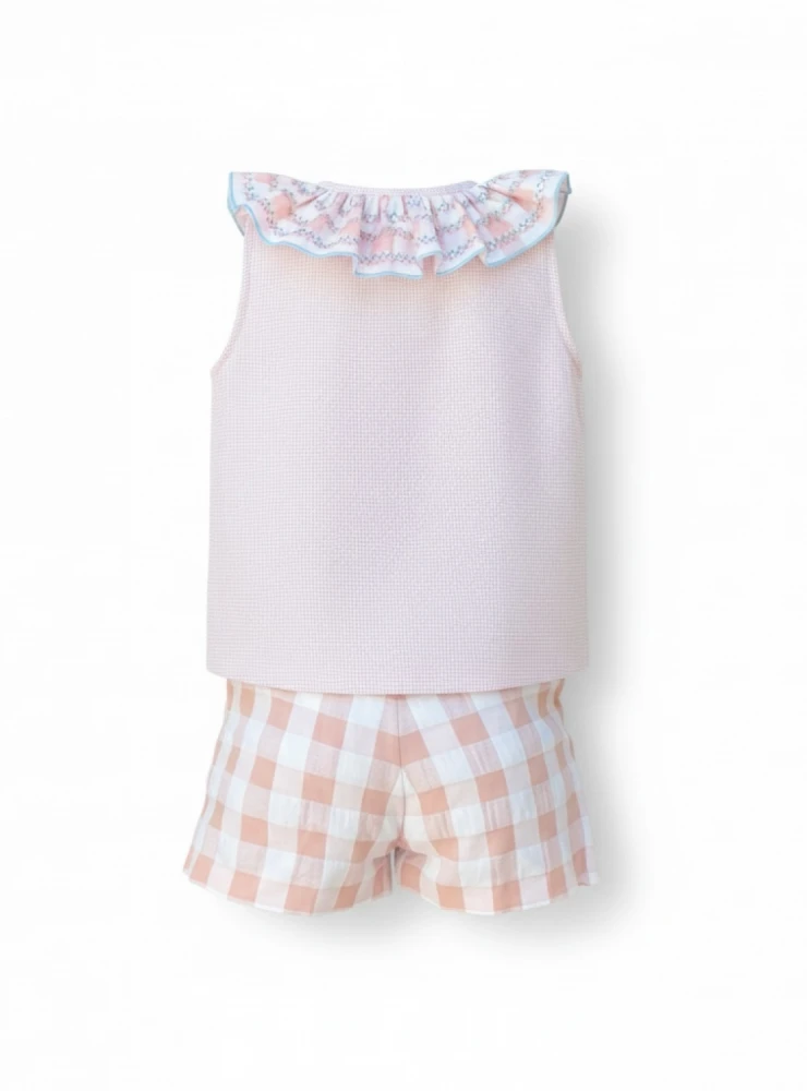 Blouse and culotte set from the Strawberry and Cream collection