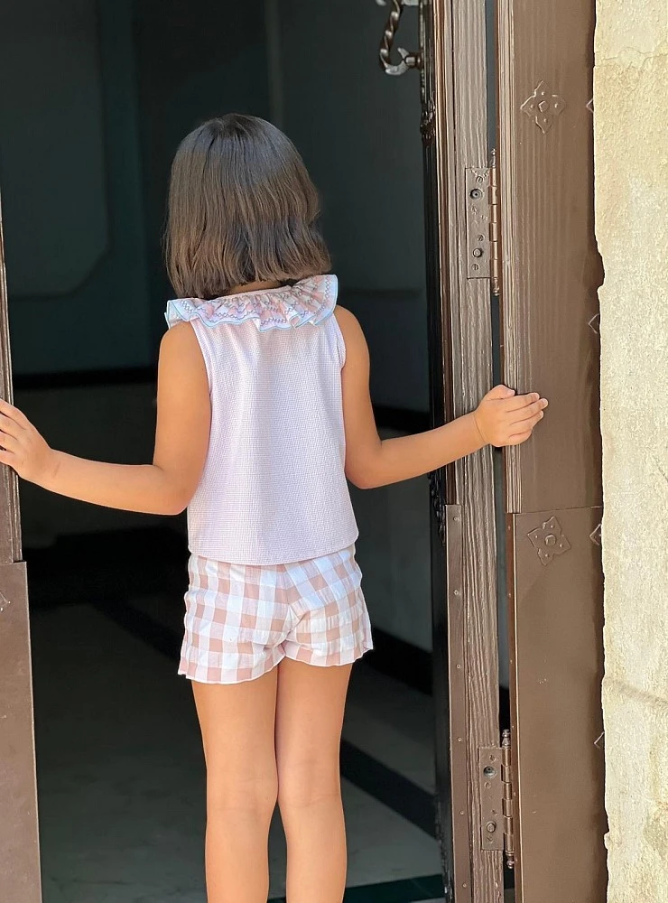 Blouse and culotte set from the Strawberry and Cream collection