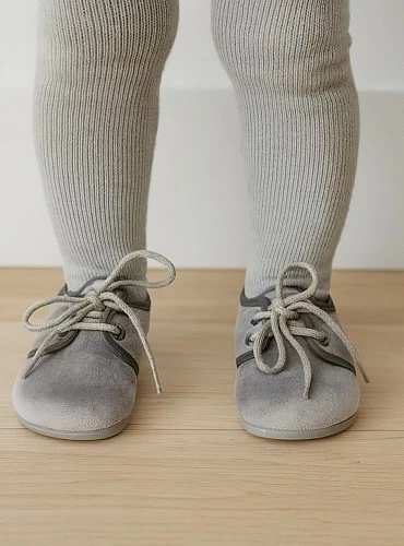 Blucher shoes for boys, Respectful footwear. Stone color.