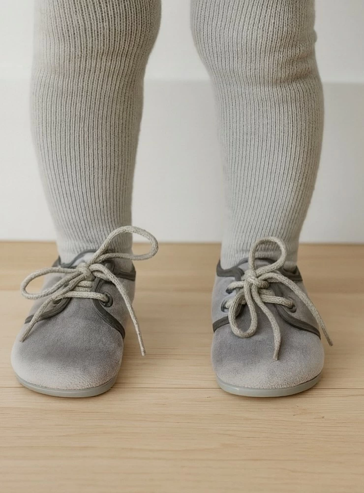 Blucher shoes for boys, Respectful footwear. Stone color.