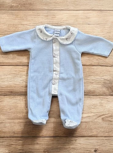Blue romper for boys, Hare collection