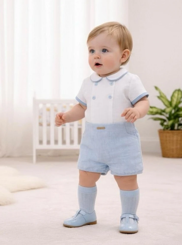 Blue shirt and bloomer set. Victoria Collection