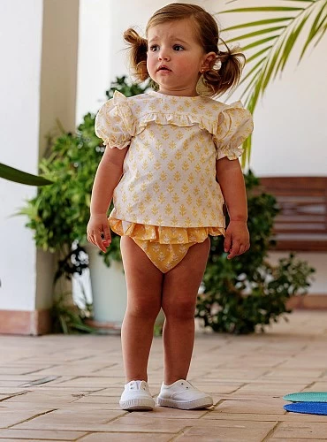 Blusita y braguita para niña coleccion Etnica de Cocote